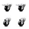 Service Caster 3.5 Inch Phenolic Wheel Swivel Bolt Hole Caster Set with 2 Total Lock Brake SCC SCC-BHTTL20S3514-PHS-2-S-2 - alternate 1